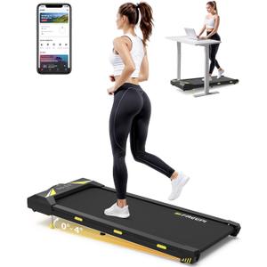 Freepi Walking Pad with Incline, 4 in 1 Portable Treadmill, Under Desk Treadmill for Home Office, with Remote Control, APP