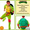 Rubies Men's Teenage Mutant Ninja Turtles Deluxe Raphael Costume Jumpsuit, Shell, and Eye-mask, X-Large (XL)