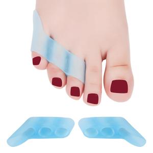 6PCS Gel Pinky Toe Splint Tailors Bunion Corrector & Bunionette Pain Relief Little Toe Straightener Bunion Pads Corrector Pinky Toes,Overlapping Toe & Calluses,Blisters,Corns Protectors (Blue)