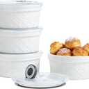 12 oz Ramekins with Lids Oven Safe, Creme Brulee Ramekins with Covers, Ceramic Small Baking Dishes Set of 4, Souffle Dishes Bowls Dishwasher Safe, Mothers Day Gifts for Mom