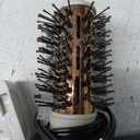 Travel Blow Dryer Brush in one, Dual Voltage 110V-240V Mini Hot Air Brush, Hair Trends Nano Titanium 2 Inch One Step Hair Dryer and Styler Volumizer Oval Shape (White & Rose Gold)