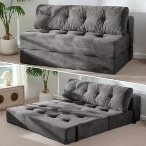 MAXYOYO Folding Sofa Bed, Convertible Chair Bed with Pillow, Loveseat