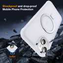 Compatible with iPhone 15 Case with Invisible Magnetic O-Ring Stand Military-Grade Phone Case for iPhone 15 6.1" [Compatible with Mag-Safe][Great Grip Feeling],Translucent