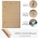 16x24 Solid Wood Poster Frame, Natural Wood Picture Frame with Paper Mat, Display picture 12x18 with mat or 16x24 without Mat, Set of 2 Oak Wood Grain Picture Frame