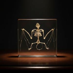 Taxidermy Bat Skeleton in Resin - Real Model Animals Specimen Decor, Taxidermy Supplies for Science Education Collection