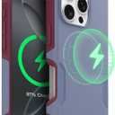 OtterBox iPhone 16 Pro (Only) Commuter Series Case Built-in MagSafe Thin, Dual-Layer, Pocket-Friendly, Port Cover Berry Seriously (Purple/Pink)