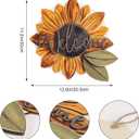 Sunflower Wreaths Welcome Sign for Front Door, 11.8 Inch 3D Wooden Sunflower Door Hanger Decor, Summer Rustic Wood Plaque Wall Hanging for Porch Indoor Outdoor Farmhouse Home Decorations