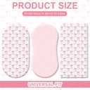 Oudain 2 Pack Pink Baby Bassinet Sheets Girls Bow Coquette 32'' x 16" Stretchable Soft Crib Sheets Cradle Bed Set Fitted Cover for Oval Rectangle Hourglass Mattress Infant Nursery Toddler Room Decor