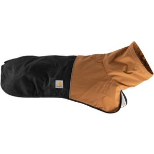 Carhartt Durable Dog Rain Jacket W/Waterproof Storm Defender Material and Adjustable Straps, Carhartt Brown/Black, Small