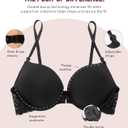Smart & Sexy Womens Maximum Cleavage Underwire Push Up Bra (Black)