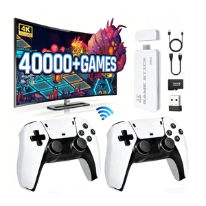 TORYTALE Retro Gaming Stick, 4K HDMI Output, Dual 2.4G Controllers, Plug-and-Play Video Game System for Family TV Parties