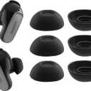 Replacement Silicone Ear Tips for Bose New QuietComfort Ultra Earbuds (2nd Gen) Earbuds, 3 Pairs (Black, Large)