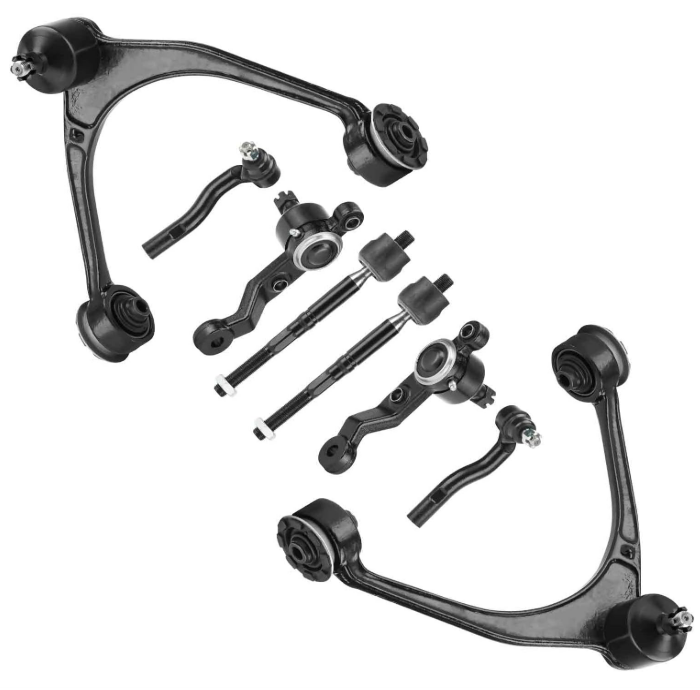 8pc Front Upper Control Arms Suspension Kit Fit for 1998-2005 Lexus GS300 1998-2000 GS400 2001-2005 GS430 with Lower Ball Joints Tie Rods