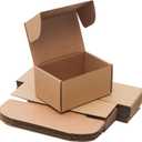 10 Pack Small Shipping Boxes 6x4x3'' Corrugated Small Cardboard Boxes for Shipping, Recyclable Packaging Boxes for Business, Mailer, Gift Packing, Crafts Packing, Jewelry Box, Brown
