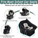 Infant Car Seat Travel Bag Fit Nuna Pipa All Model Car Seat and Base, Fit Doona Baby Stroller, Padded Car Seat Bags for Air Travel, Gate Check Bag with Side Pocket, 5 Protective Feet, Storage Bag