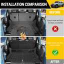 Cargo Mats with Net for 2021-2025 Jeep Wrangler JL Unlimited 4XE Accessories All Weather Protection Rear Seat Back Cover Trunk Liner Cargo Net for 21-25 JL JLU 4XE 4 Door(Not for 4X4)