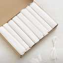 Ling's Moment Wedding Chiffon Chair Sashes Cover Aisle Decorations Draping Fabric Wrinkle-Free with Tie 16 Pcs White for Party Ceremony Reception Floral Arrangement Banquet Outdoor Decor
