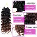 7 Packs GoGo Curl Crochet Hair 10 Inch Short Curly Crochet Hair for Women Beach Curl Water Wave Deep Twist Crochet Braids Synthetic Braiding Hair Extensions (10 Inch,T1B/4/30)