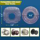 Child Safety Door Knob Cover (4 Pack) Hard-to-Remove Dual-Lock Door Handle Covers for Kids Reusable Baby Proof Door Knob Locks Installs Easily, No Tools Needed (Semi-Clear)