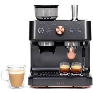 Caf Bellissimo Semi Automatic Espresso Machine + Milk Frother | WiFi Connected| Built-In Bean Grinder, 15-Bar Pump & 95-Ounce Water Reservoir | Matte Black, C7CESAS3RD3 Caf Bellissimo Semi Automatic Espresso Machine + Milk Frother | WiFi Connected| Built-In Bean Grinder, 15-Bar Pump & 95-Ounce Water Reservoir | Matte Black, C7CESAS3RD3