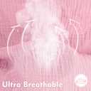 Pro Goleem Muslin Pack n Play Sheets for Girls, Soft Breathable Cotton Fitted Mini Crib Sheets, Baby Sheets for Playard Mattress, 2 Pack (PinkPurple)