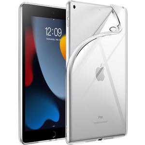 JETech Case for iPad 9/8/7 (10.2-Inch, 2021/2020/2019 Model, 9th/8th/7th Generation), Soft TPU Transparent Slim Shockproof Tablet Cover (Clear)