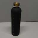 Plastic Water Bottle 32 Oz, Slim Water Bottle with Time Marker, 1 Liter Large Capacity Time Marked Cute Water Bottles for Women Men Fitness, Office and Outdoor Sports