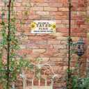 Rustic Welcome to Yaya's Place Decor Sign, Welcome Decor Sign, Sunflower Sign, Hanging Decorative Wood Plaque, Printed Wood Art Wall Decor, Porch Decor Sign, Yaya's Gift, Gift for Grandma 12x7in