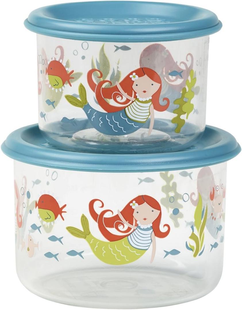 SugarBooger Good Lunch Small Snack 2 Piece Container, Mermaid (1 EA)