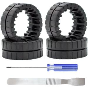 4 Pack Wheel Tires Repair Replacement Parts Compatible for IRobot Braava Jet M6 (6110) (6012) (6112) (6113) Ultimate Robot Mop Maintenance Accessories (4 Pack Wheel Tires)