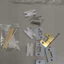 4 Pack Door Latch Strike Plate-Stainless Steel Door Lock Strike Plate Repair Kits-Standard Door Latch Restorer Reinforcement Plate with 6 Wood Dowel Strips for Home Office Door Frame Repair