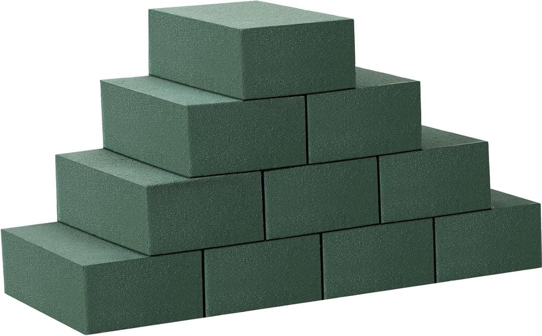 Mifoci 12 Pcs Floral Foam Blocks Flower Arrangement Supplies Foam Bricks for Flowers Wet Dry Plant Foam 5.5" L x 3" W x 1.7" H Green Florist Foam for Wedding Birthday Home Office Garden Decorations