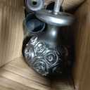Exclusive Home Curtains Peony 1" Curtain Rod and Coordinating Finial Set, Gunmetal, Adjustable 66"-120"