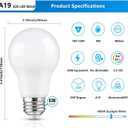 A19 LED Light Bulbs 60W Equivalent, 5000K Daylight White 120V 9W 800 Lumens E26 Base bulb Not-Dimmable, A19 Led Energy Efficient Light bulb suitable for Home Office Bedroom Living Room, 6 Packs