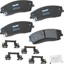 Bendix Priority1 CFC1056K2 Ceramic Front Brake Pads for select models Chrysler 300 2011-2019, 2021-2023, Dodge Challenger 2011-2023, Charger 2011-2023
