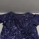 Alex Evenings Women's Short Cocktail Dress, Wedding Guest, Formal Event, Navy Sequin, 12P