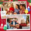 Aurelema 60 Sets Easter Religious Jesus Gifts Bulk Jesus Loves You Light Bulb Shaped Stress Ball Keychains with Christian Cards Organza Bags for Church Prizes Easter Egg Fillers