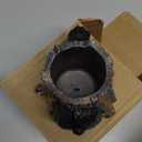 5 Inch Black Bear Succulent Planter - Small Resin Tree Stump Flower Pot with Drainage Hole, Cute Animal Container for Cactus, Indoor Desktop Decor Gift