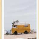 Fun Memories 27x40 Metal Picture Frame with 24x36 Mat, Brushed Aluminum Finish, Tempered Glass Front, and Attached Hanging Hardware - Wall Display Frames for Vertical or Horizontal Orientation - Gold