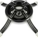 Roowest Christmas Tree Stand for Live Tree, Real Christmas Tree Base Dark Green Metal Holiday Xmas Tree Stands (L, Fits for 2-4.8 Inches Trunk, 1.5 Gallon)