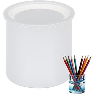 NUOBESTY Pen Holder Silicone Mold for Epoxy Resin DIY Pencil Holder Mold 3.58 X 3.58 X 3.42 in Desk Organizer Storage Box for Pens Pencils Small Jewelry