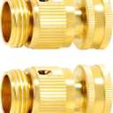 TAROSE Garden Hose Quick Connect Fittings Solid Brass Garden Hose Fitting Water Hose Connectors 3/4 Inch Garden Hose Fitting Quick Connector Male and Female Set- 4 Set