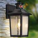 FILIYANO Motion Sensor Outdoor Wall Light - Black Dusk to Dawn Outdoor Lighting, LED Waterproof Exterior Light Fixture, Modern Porch Light Outside Wall Mount for House Patio Garage Garage, Anti-Rust