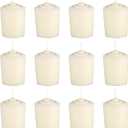 Ivory Unscented 15 Hours Votive Candles Pack of 12