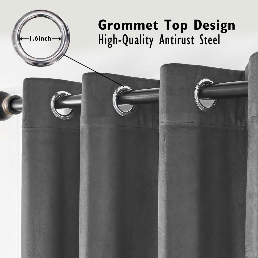 Grey Curtains 2 Pack 52x82 