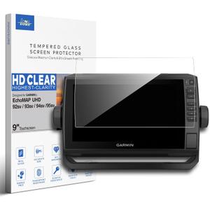 Tempered Glass Screen Protector for Garmin Echomap UHD 92sv 93sv 94sv 95sv 9 Inch Chartplotters Touchscreen [NOT for UHD2 9"] (HD Clear)