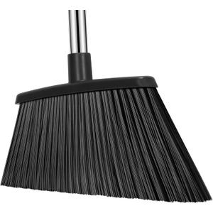Heavy Duty Broom, 55 Inch Long Handle Outdoor Large Angle Brooms, Commercial Broom for Sweeping Indoor, for Home Garage Kitchen Office Courtyard Lobby Patio Lawn ConcreteBlack (1 Pack)