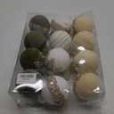 Fovths 12 Pack Velvet Flocked Christmas Tree Balls - 3.15 Inch Plastic Balls - Burgundy