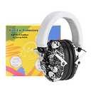 PROHEAR 032 Kids Ear Protection Safety Ear Muffs, NRR 25dB Noise Reduction Childrens Earmuffs, Adjustable Headband Hearing Protectors for Concerts, Racing, Airports - Skull Pattern