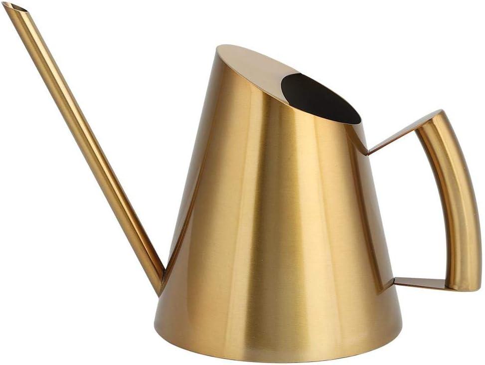 Fdit Stainless Steel Watering Can with Long Spout Steel Plant Waterer Watering Pot Sprinkle Pot Garden Flowers Plants Flower Tool (900ml)